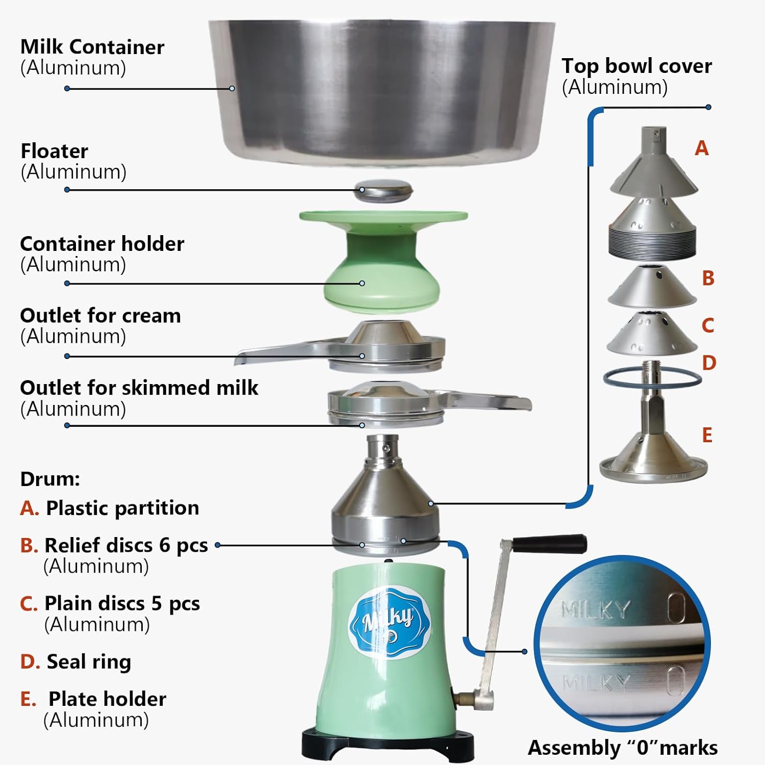Manual Cream Separator—Milky Day FJ85HAP image 1