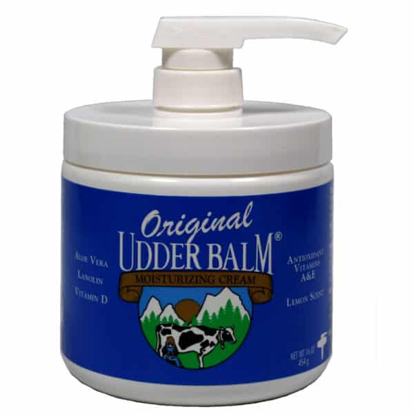 Original Udder Balm for dairy animal udders and humans.