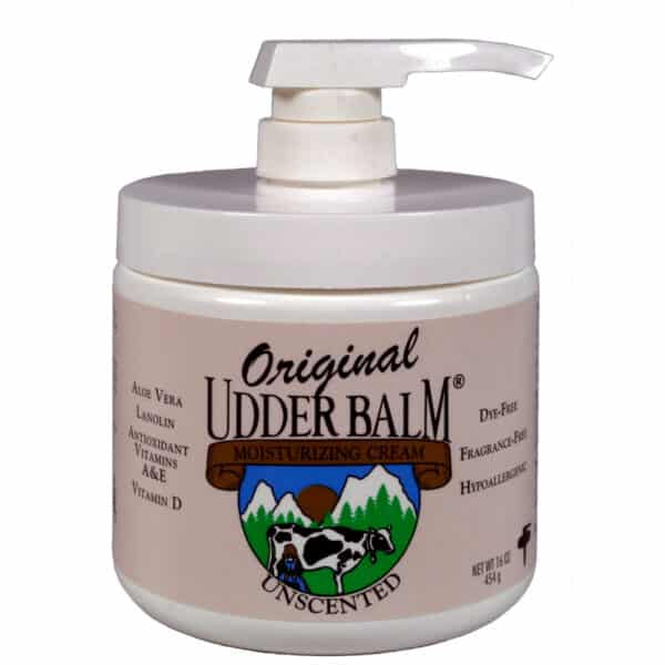 Original Udder Balm for dairy animal udders and humans.