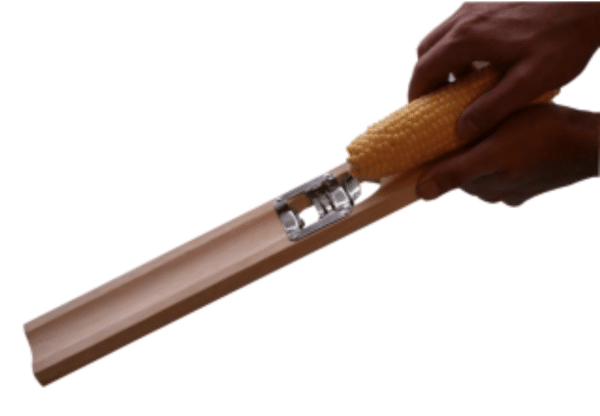 Handheld wooden corn cutter and creamer