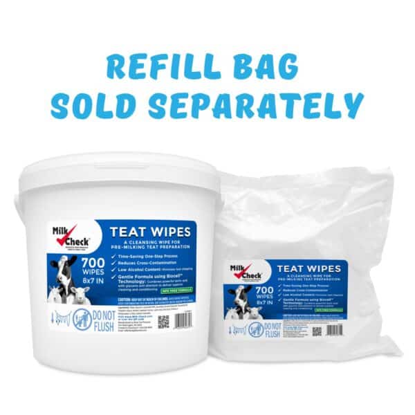 Teat Wipes pail and refill bag